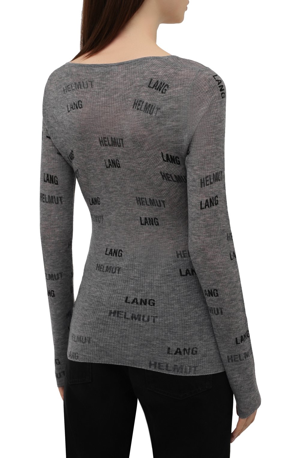 Шерстяной пуловер HELMUT LANG светло-серого цвета по цене 29750 руб., арт. L04HW714, фото 4 Шерстяной пуловер HELMUT LANG, арт. L04HW714, фото 4