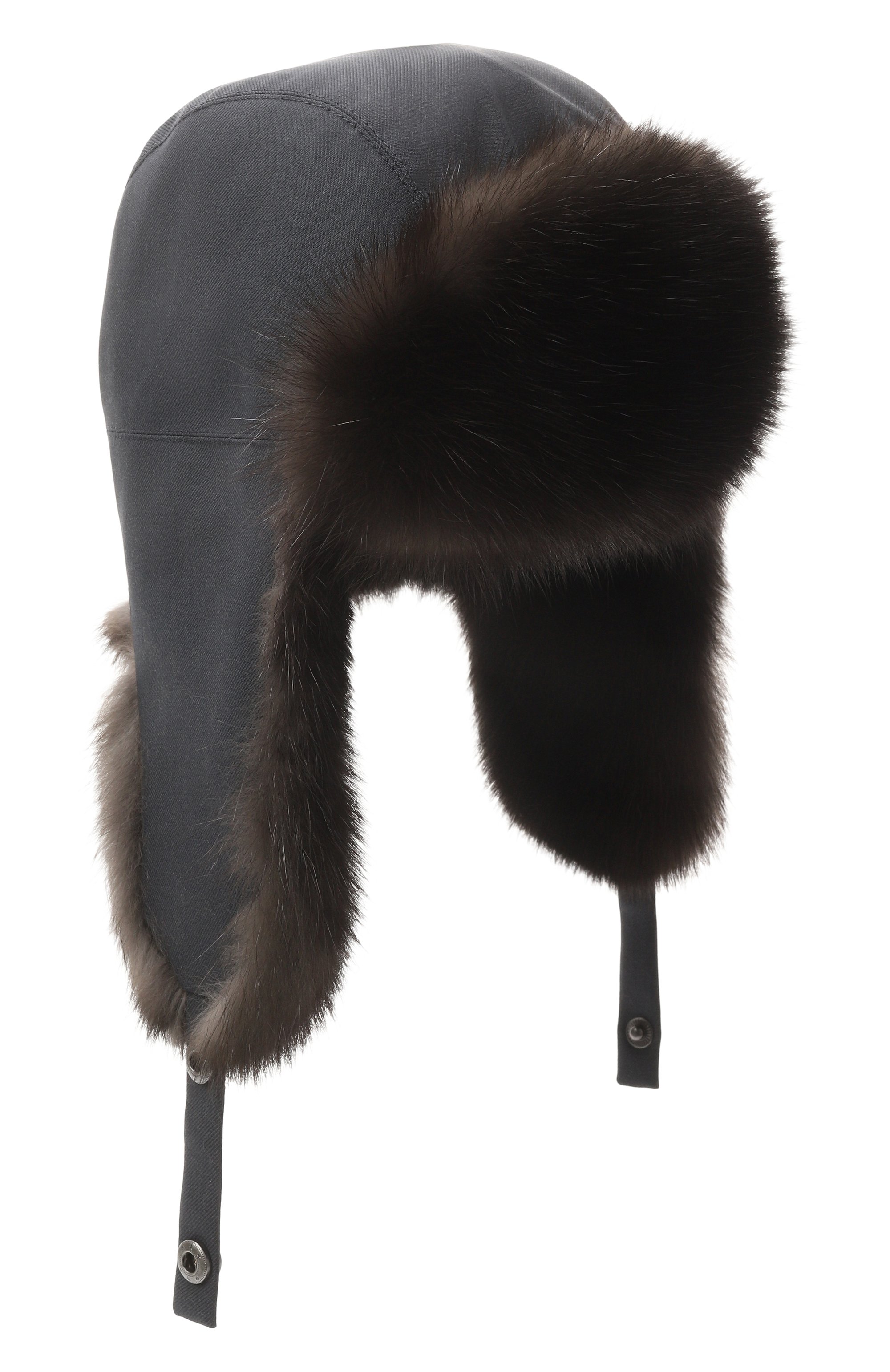 Шапка-ушанка antistorm с мехом соболя BLACK SABLE темно-синего цвета по цене 221000 руб., арт. BS-MНASW-EB, фото 1 Шапка-ушанка antistorm с мехом соболя BLACK SABLE, арт. BS-MНASW-EB, фото 1