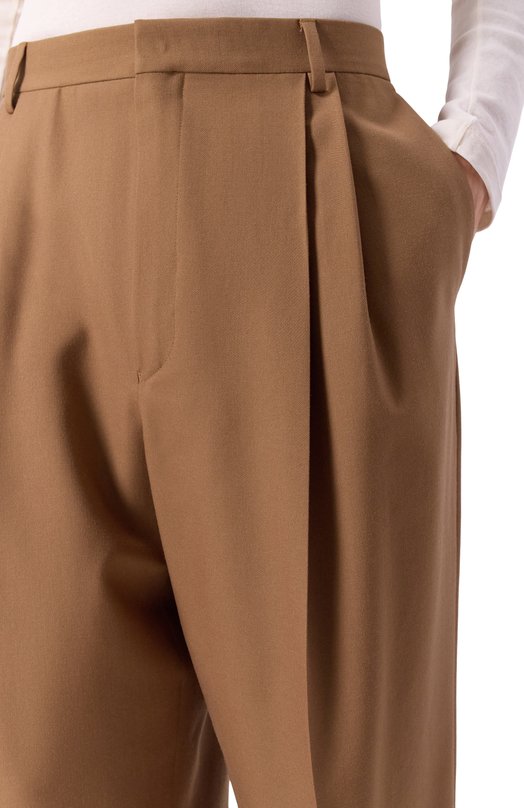 Шерстяные брюки Dries Van Noten 020998-2246-712 Бежевый  020998-2246-712 Фото 5