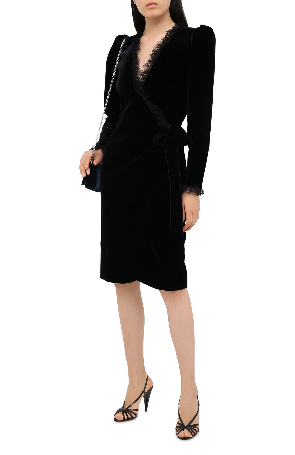 Бархатное платье SAINT LAURENT, арт. 633530/Y525R, фото 2