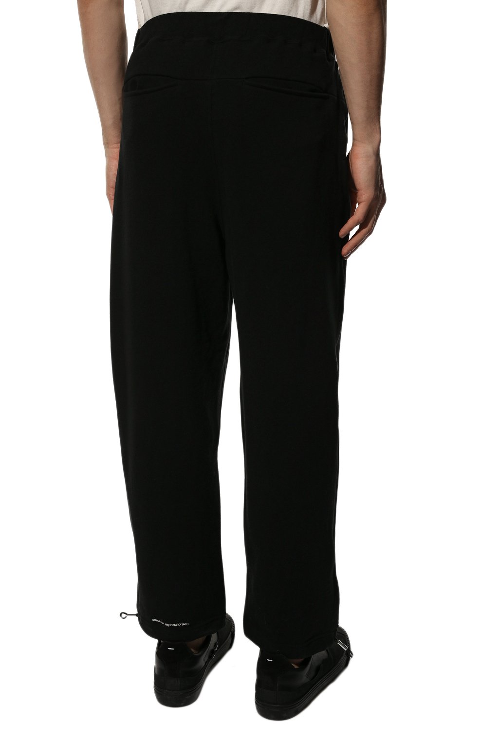 Хлопковые брюки KAZUYUKI KUMAGAI черного цвета по цене 49100 руб., арт. VP21-300, фото 4 Хлопковые брюки KAZUYUKI KUMAGAI, арт. VP21-300, фото 4
