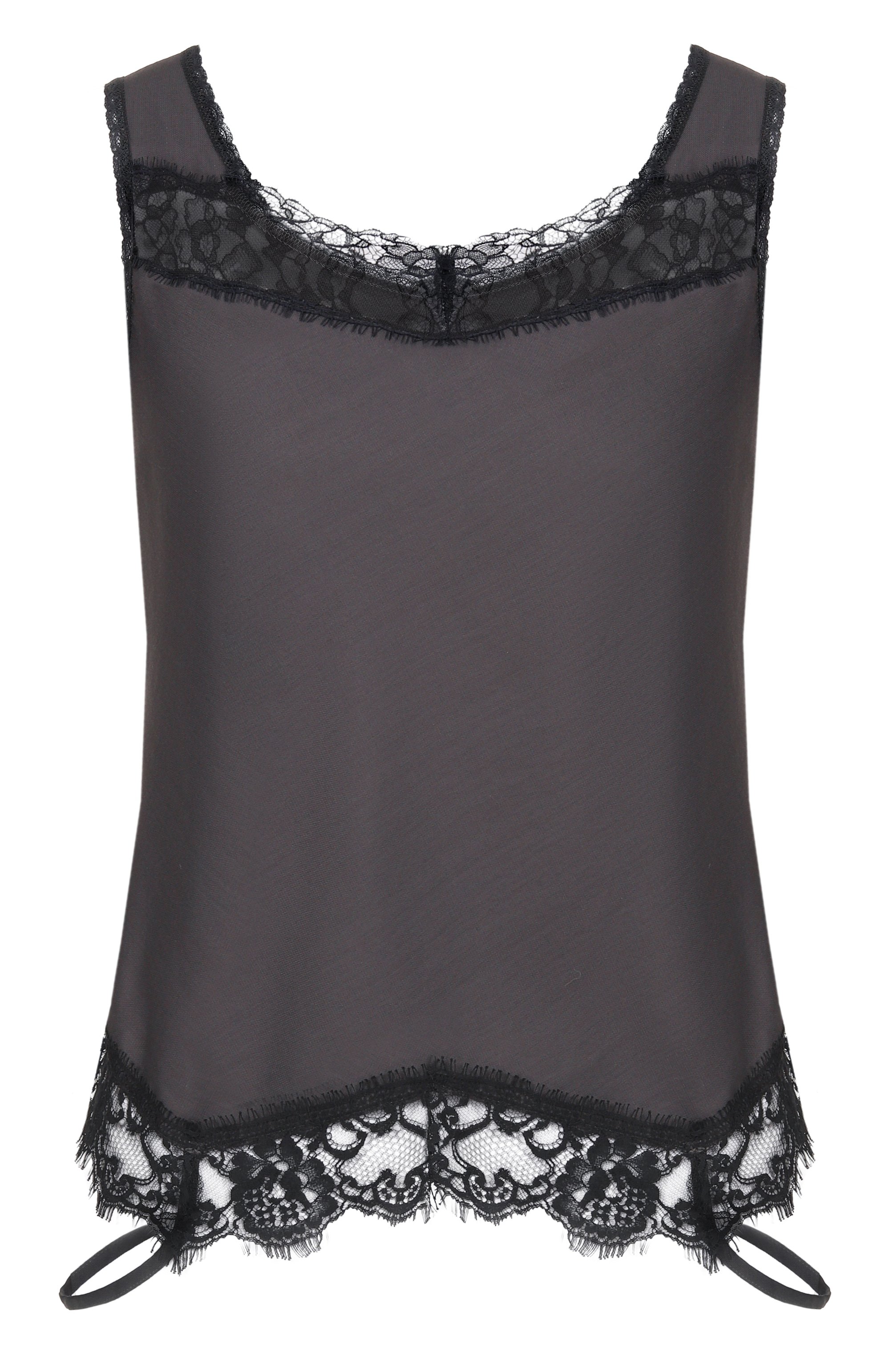 Топ из вискозы и хлопка MM6 темно-серого цвета по цене 54500 руб., арт. S52NC0357/M35731, фото 1 Топ из вискозы и хлопка MM6, арт. S52NC0357/M35731, фото 1