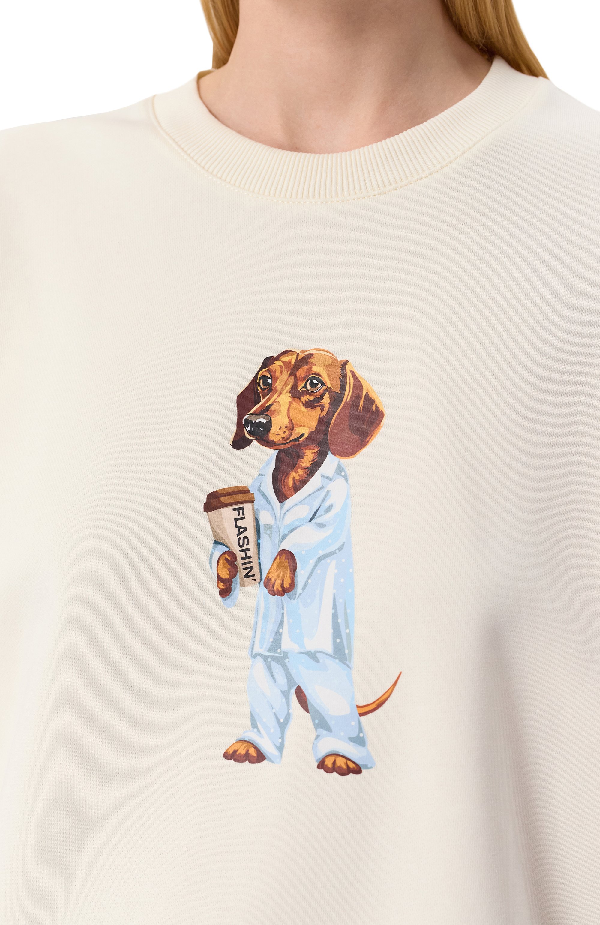 Хлопковый свитшот FLASHIN, арт. FS25SDOT, фото 5