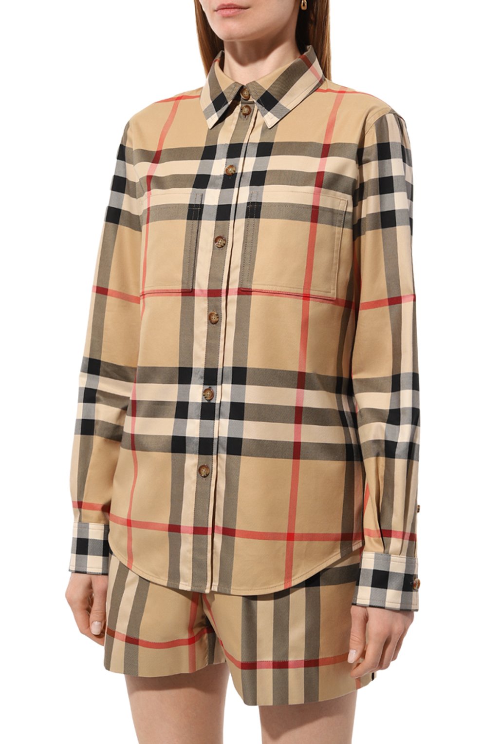 Хлопковая рубашка BURBERRY, арт. 8071340, фото 3