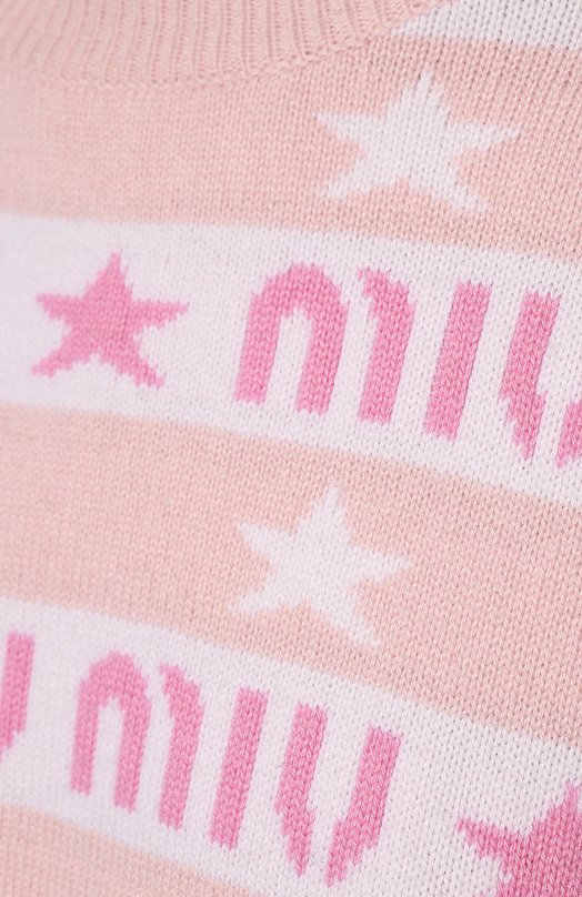 Кашемировый пуловер Miu Miu MML551-10C6-F0442 Розовый  MML551-10C6-F0442 Фото 5