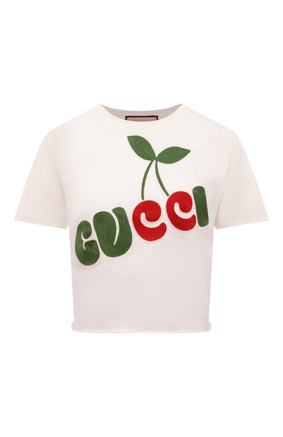 Женская хлопковая футболка GUCCI, арт. 644669 XJDBC