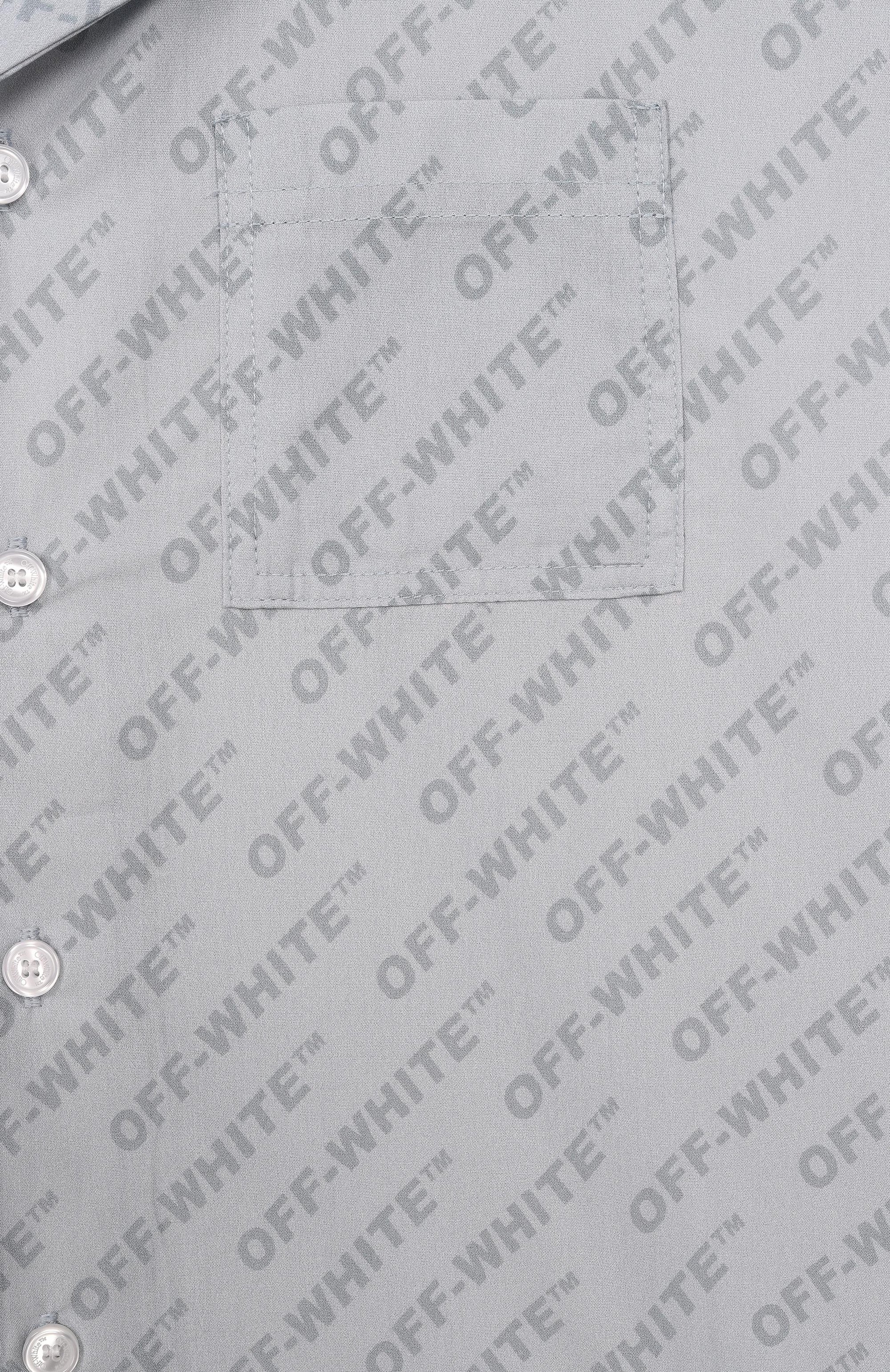 Хлопковая рубашка OFF-WHITE, арт. 0BGA002S26FAB001, фото 3