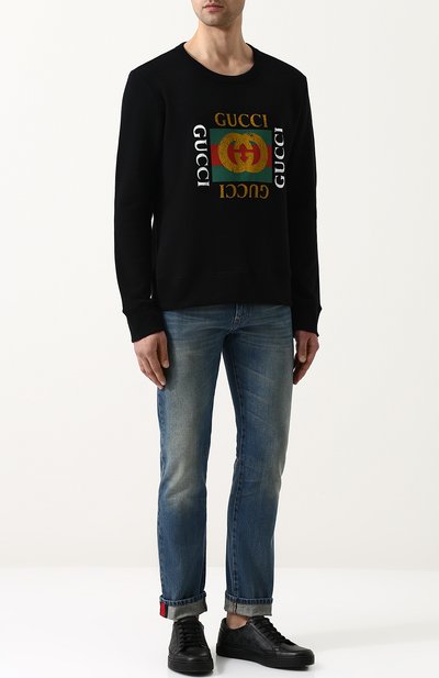 Хлопковый свитшот с логотипом бренда GUCCI, арт. 454569/X5J57, фото 2