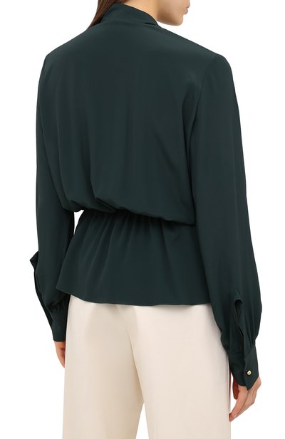 Блузка LANVIN зеленого цвета по цене 94350 руб., арт. RW-T0600U-4562-A20, фото 4 Блузка LANVIN, арт. RW-T0600U-4562-A20, фото 4