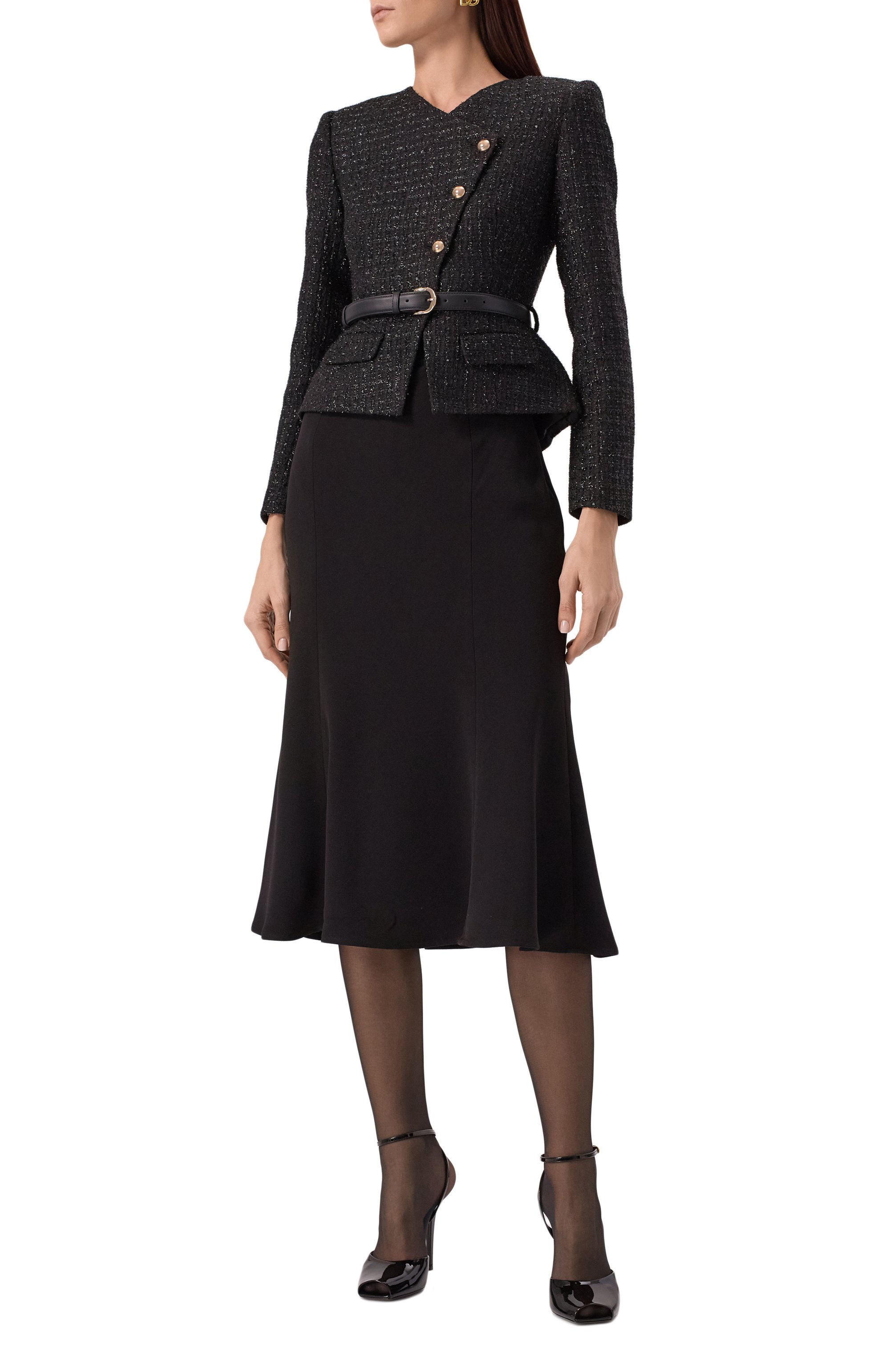 Комбинированное платье SELF-PORTRAIT, арт. RS25028MB, фото 3