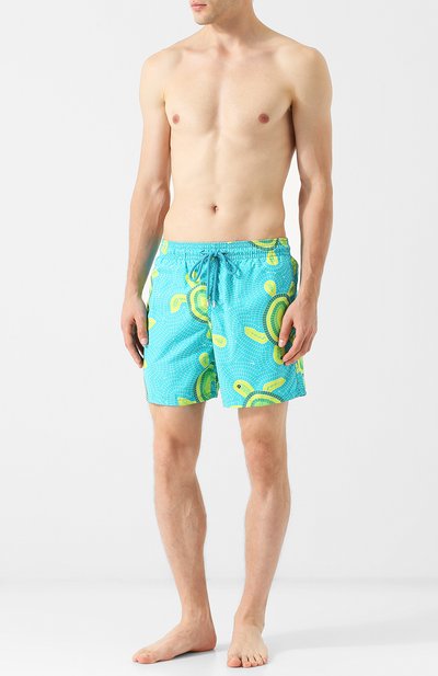 Плавки-шорты с принтом VILEBREQUIN бирюзового цвета по цене 46500 руб., арт. MOO/8006H, фото 2 Плавки-шорты с принтом VILEBREQUIN, арт. MOO/8006H, фото 2