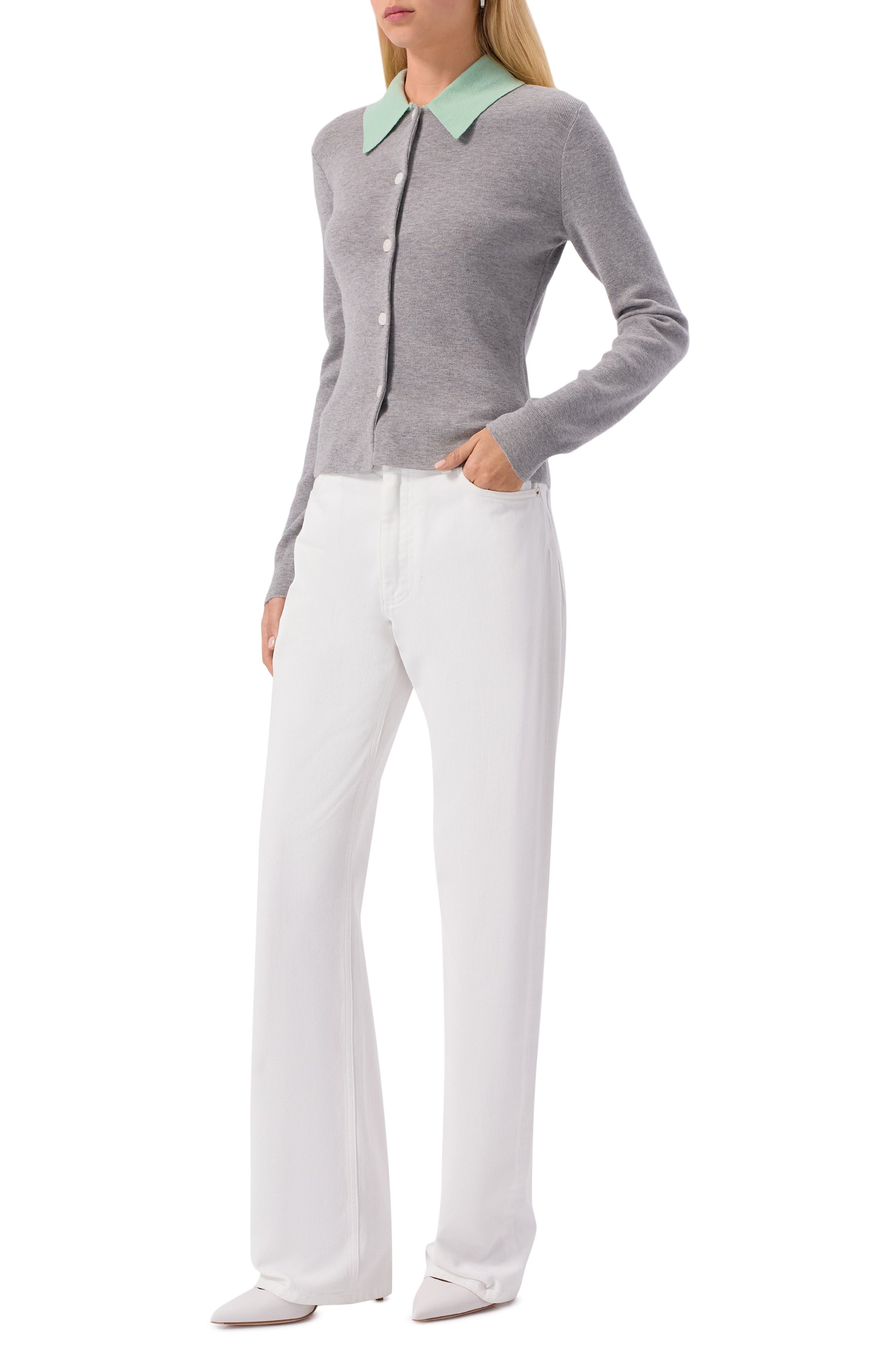 Шерстяной кардиган SELF-PORTRAIT, арт. PF25097CGR, фото 2