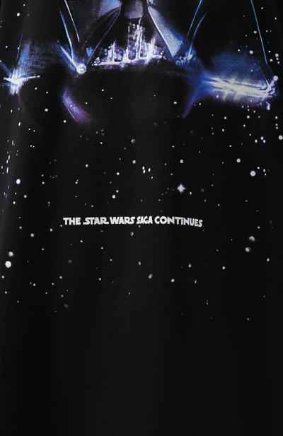 Хлопковая футболка star wars x vetements VETEMENTS черного цвета по цене 45800 руб., арт. USW21TS008 1600/W, фото 5 Хлопковая футболка star wars x vetements VETEMENTS, арт. USW21TS008 1600/W, фото 5
