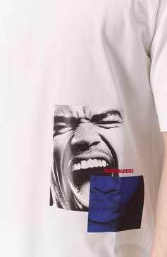 Мужская хлопковая футболка DSQUARED2 белого цвета, арт. S71GD1537/D20020 | Фото 5 (Длина (для топов): Стандартные; Материал внешний: Хлопок; Рукава: Короткие; Принт: С принтом; Стили: Спорт-шик; Мужское Кросс-КТ: Футболка-одежда)