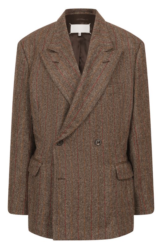 Шерстяной жакет Maison Margiela S29BN0413/M35607 Коричневый S29BN0413/M35607