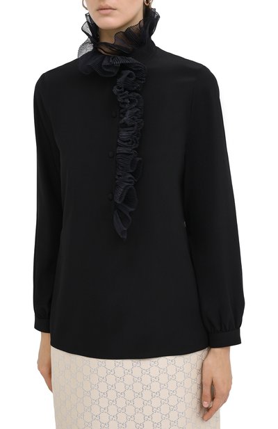 Шелковая блузка GUCCI, арт. 619465/ZAEVM, фото 3
