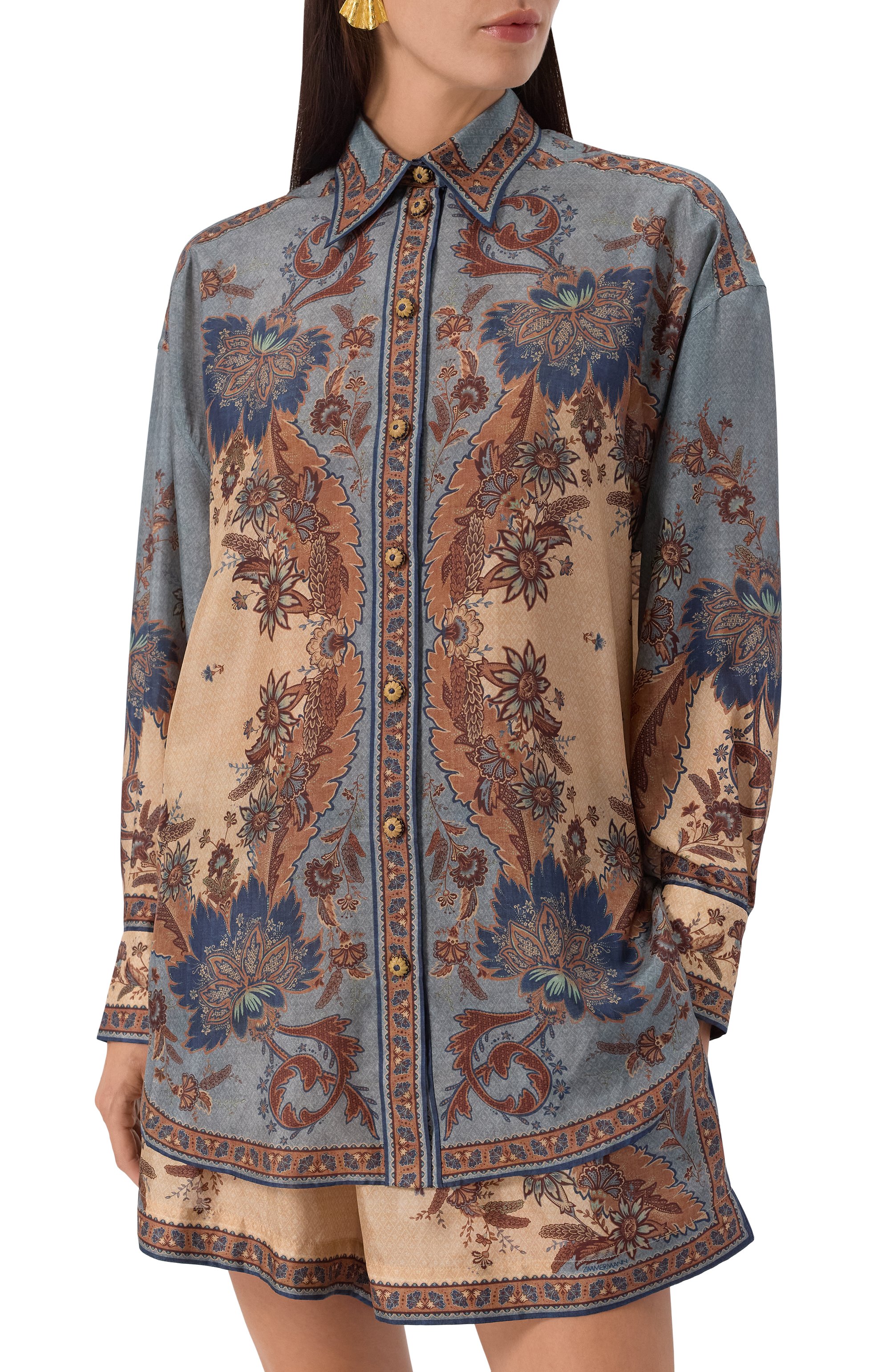 Шелковая рубашка ZIMMERMANN, арт. 3498TSS253, фото 3