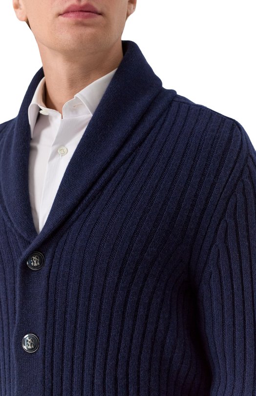 Кашемировый кардиган Brunello Cucinelli M22505506 Синий  M22505506 Фото 5