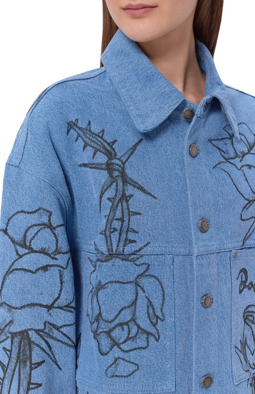 Джинсовая куртка Inked DOMREBEL INKED JEAN/JACKET Голубой  INKED JEAN/JACKET Фото 5