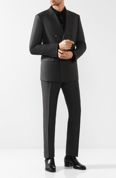 Костюм с двубортным пиджаком из смеси шерсти и шелка TOM FORD, арт. 438R12/21SD4Z, фото 1