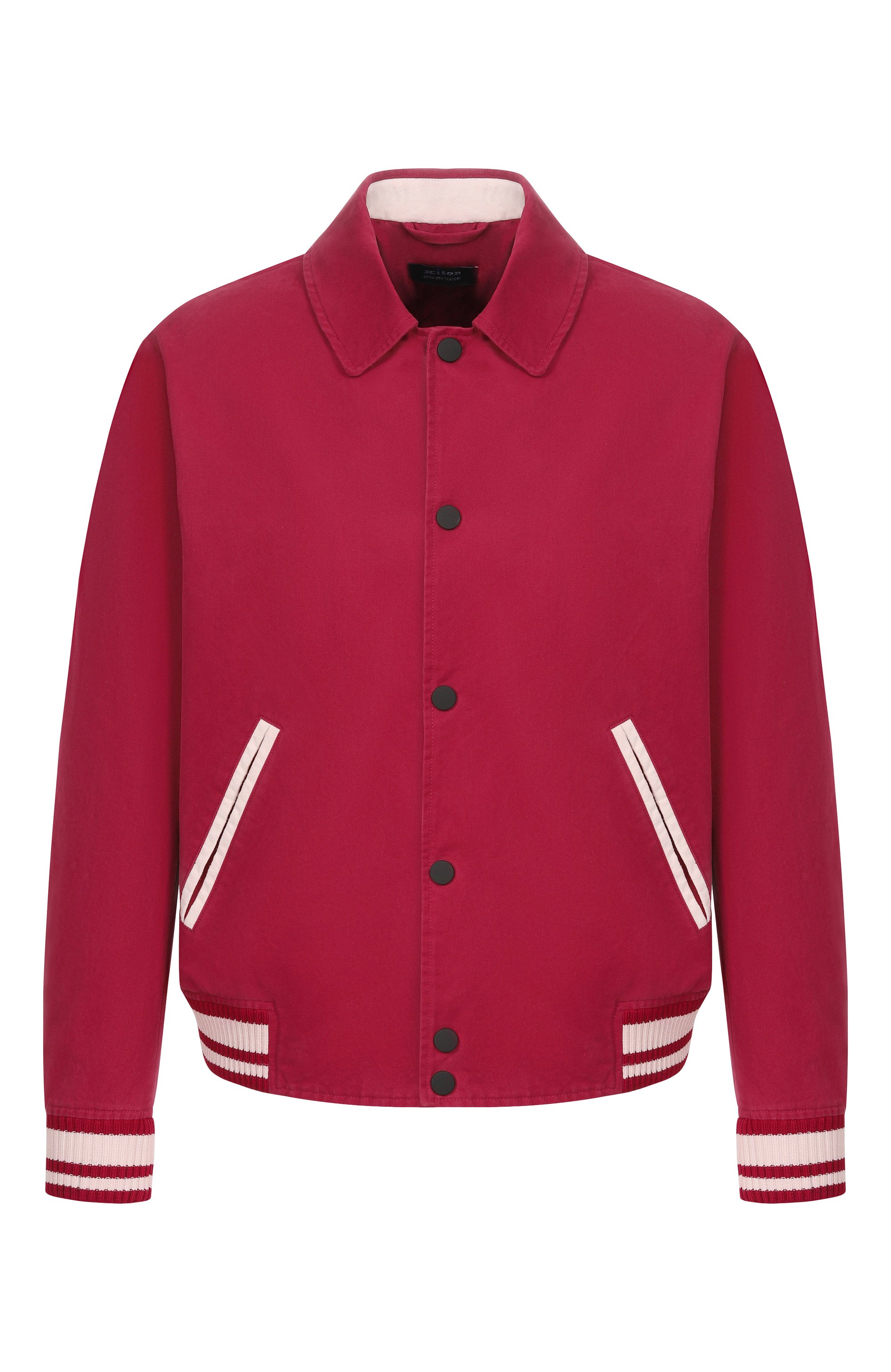 Хлопковый бомбер KITON бордового цвета по цене 347000 руб., арт. UGK153K0739H, фото 1 Хлопковый бомбер KITON, арт. UGK153K0739H, фото 1