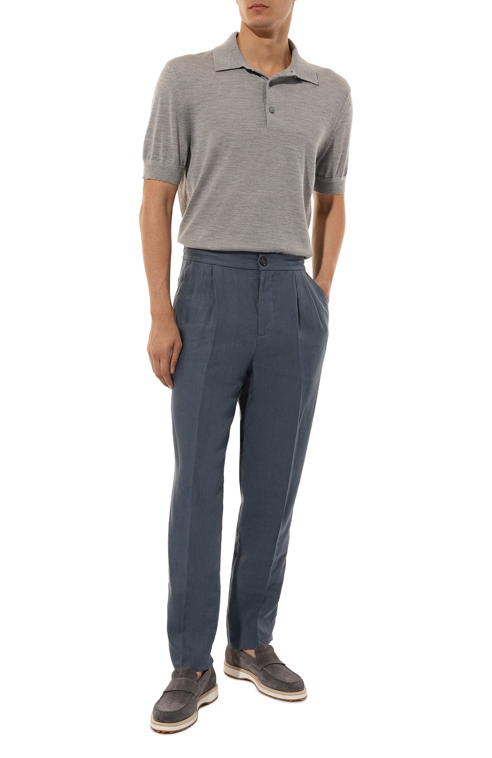 Поло из кашемира и шелка TOM FORD серого цвета по цене 112000 руб., арт. TFKC32/BZH99, фото 2 Поло из кашемира и шелка TOM FORD, арт. TFKC32/BZH99, фото 2