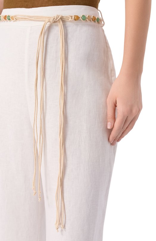 Льняные брюки Zimmermann 5797PRS262 Белый  5797PRS262 Фото 5