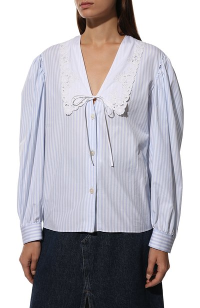 Хлопковая блузка MIU MIU, арт. MK1565-Z58-F0M10, фото 3