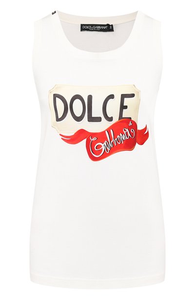 Женская хлопковая майка DOLCE & GABBANA, арт. F8K88T/FI7S7