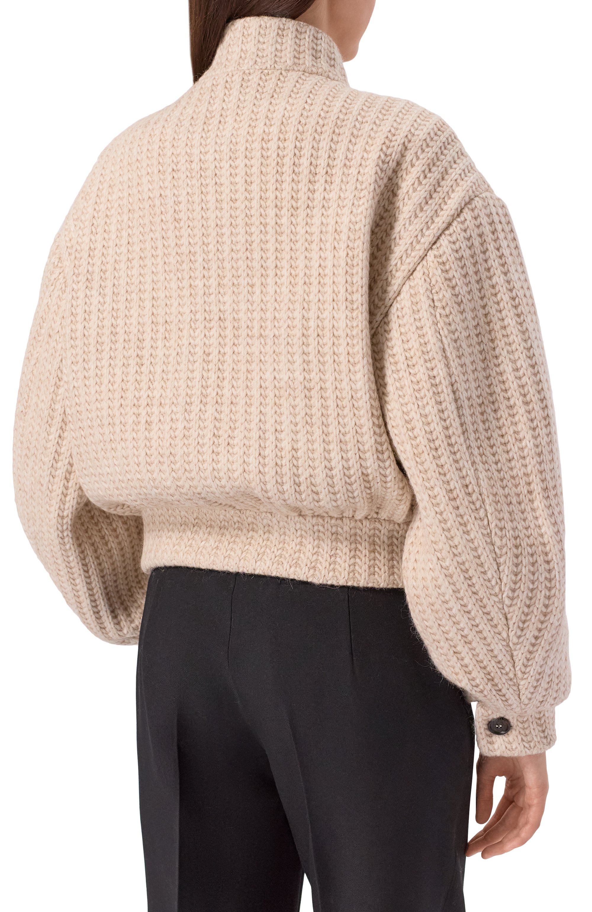 Бомбер GIUSEPPE DI MORABITO кремового цвета по цене 94600 руб., арт. 05FWB0104F 05303, фото 4 Бомбер GIUSEPPE DI MORABITO, арт. 05FWB0104F 05303, фото 4