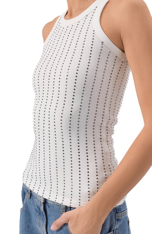 Топ с отделкой стразами The Attico 260WCN00004/JJJ073TR Белый  260WCN00004/JJJ073TR Фото 5