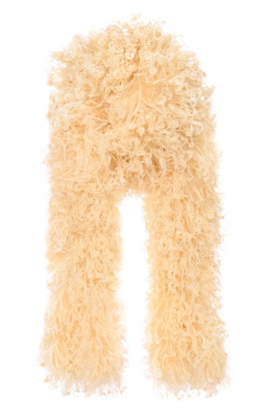 Шарф с отделкой перьями Valentino 8W2EN00K/KDE Кремовый 8W2EN00K/KDE