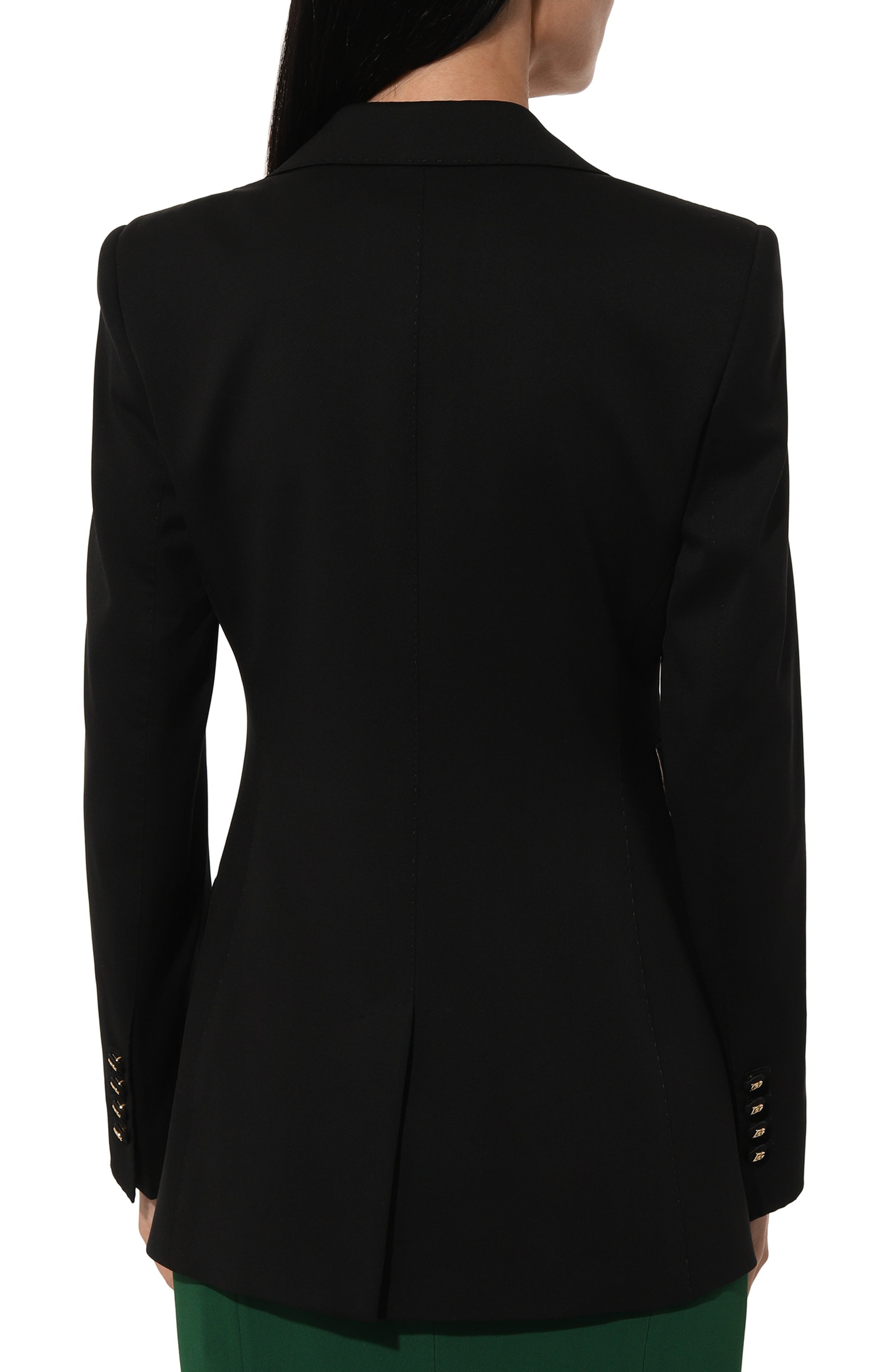Шерстяной жакет DOLCE & GABBANA черного цвета по цене 225000 руб., арт. F29Z8T/FUBF0, фото 4 Шерстяной жакет DOLCE & GABBANA, арт. F29Z8T/FUBF0, фото 4