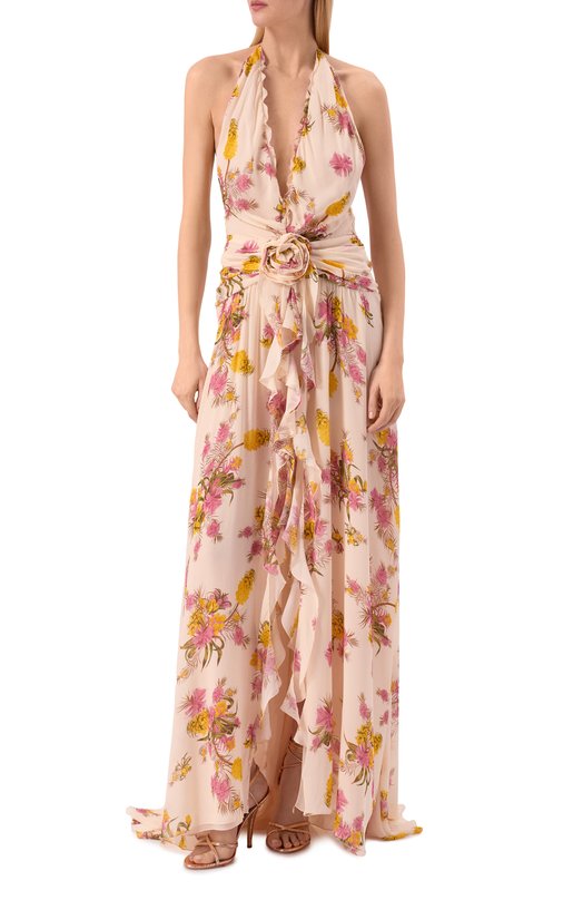 Платье из вискозы Blumarine 2A818A Кремовый  2A818A Фото 2