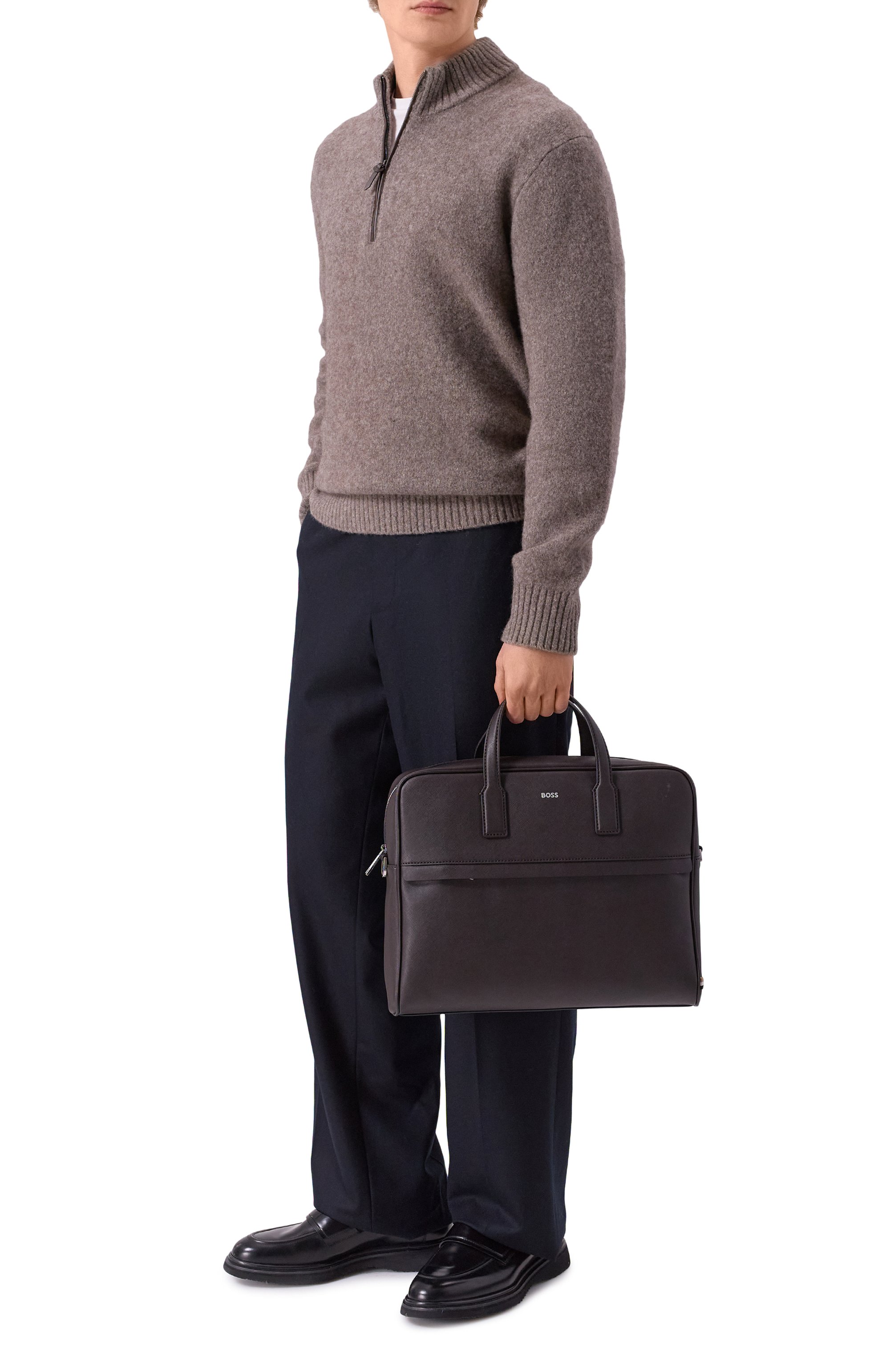 Портфель zair BOSS темно-коричневого цвета по цене 44950 руб., арт. 50483563, фото 7 Портфель zair BOSS, арт. 50483563, фото 7