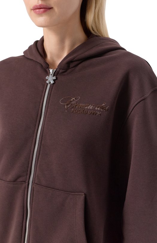 Хлопковая толстовка Comme des Fuckdown CFABW01393 Коричневый  CFABW01393 Фото 5