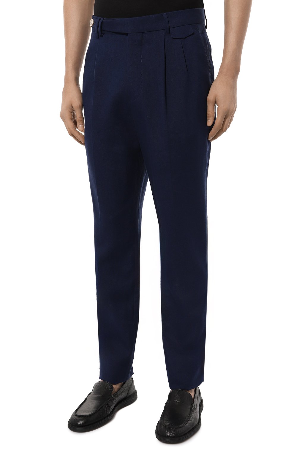 Брюки изо льна и шерсти BRUNELLO CUCINELLI, арт. MW494E1920, фото 3