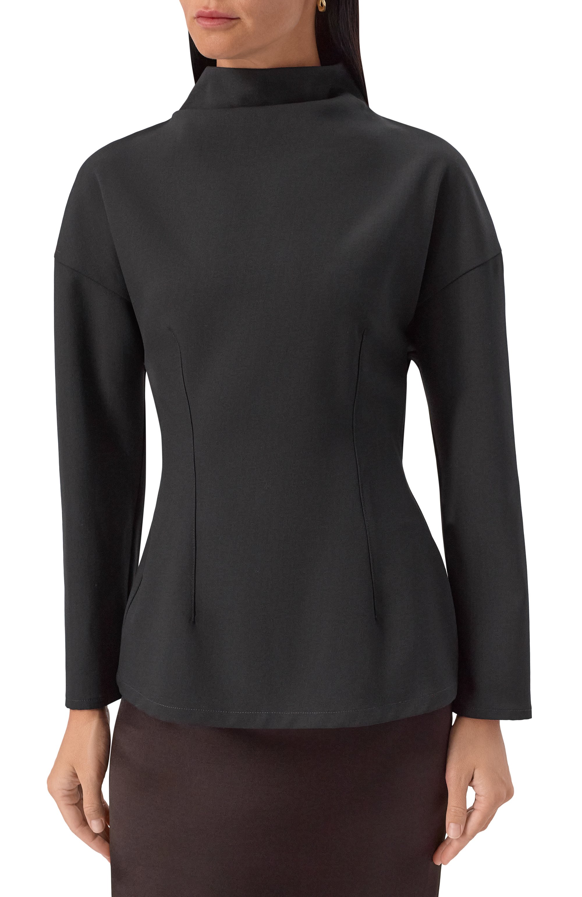 Шерстяной топ ARMARIUM черного цвета по цене 108000 руб., арт. ARMFWT034/W014, фото 3 Шерстяной топ ARMARIUM, арт. ARMFWT034/W014, фото 3