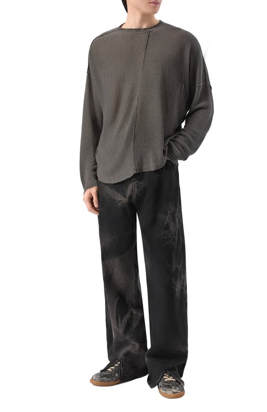 Льняной джемпер Isabel Benenato UK120S26 Хаки  UK120S26 Фото 2