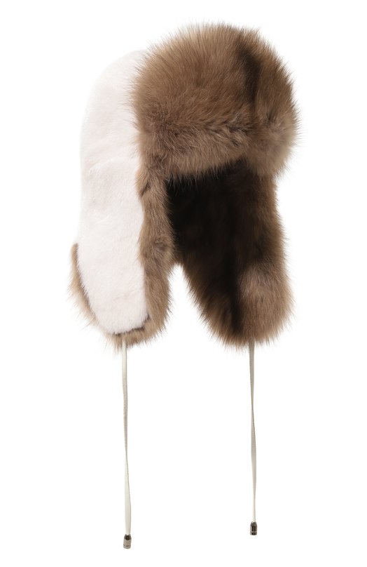 Шапка-ушанка из меха норки и соболя VICTORIA KUSENKOVA 091703631093 Разноцветный 091703631093