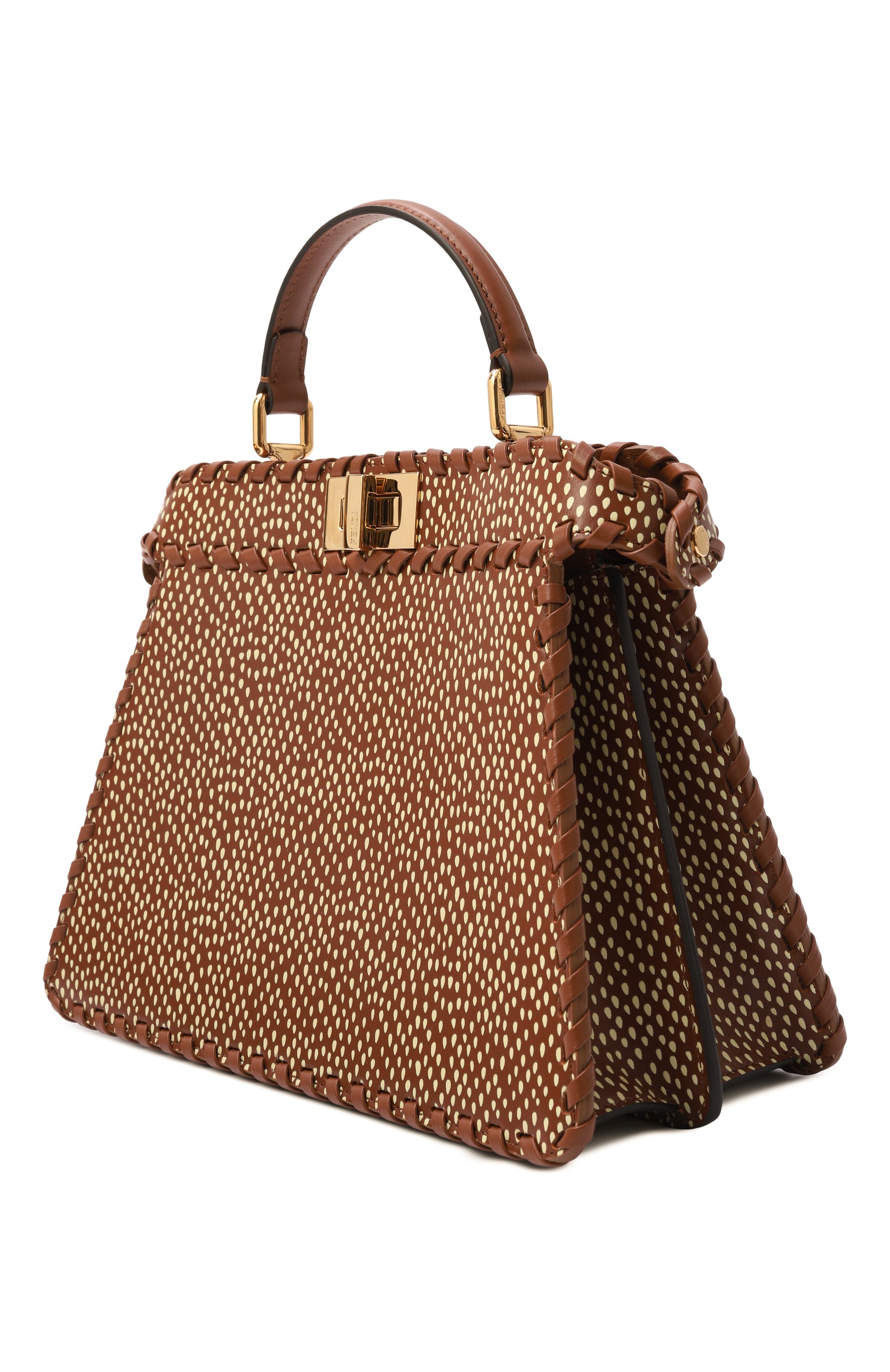 Сумка peekaboo iseeu small FENDI коричневого цвета по цене 799500 руб., арт. 8BN327/AW5P, фото 4 Сумка peekaboo iseeu small FENDI, арт. 8BN327/AW5P, фото 4