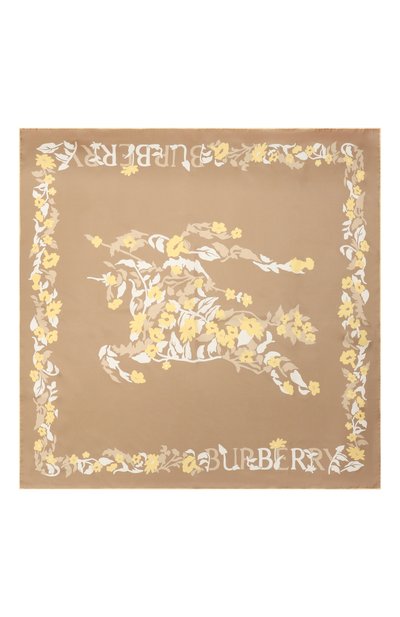Шелковый платок BURBERRY бежевого цвета по цене 69300 руб., арт. 8125638, фото 4 Шелковый платок BURBERRY, арт. 8125638, фото 4
