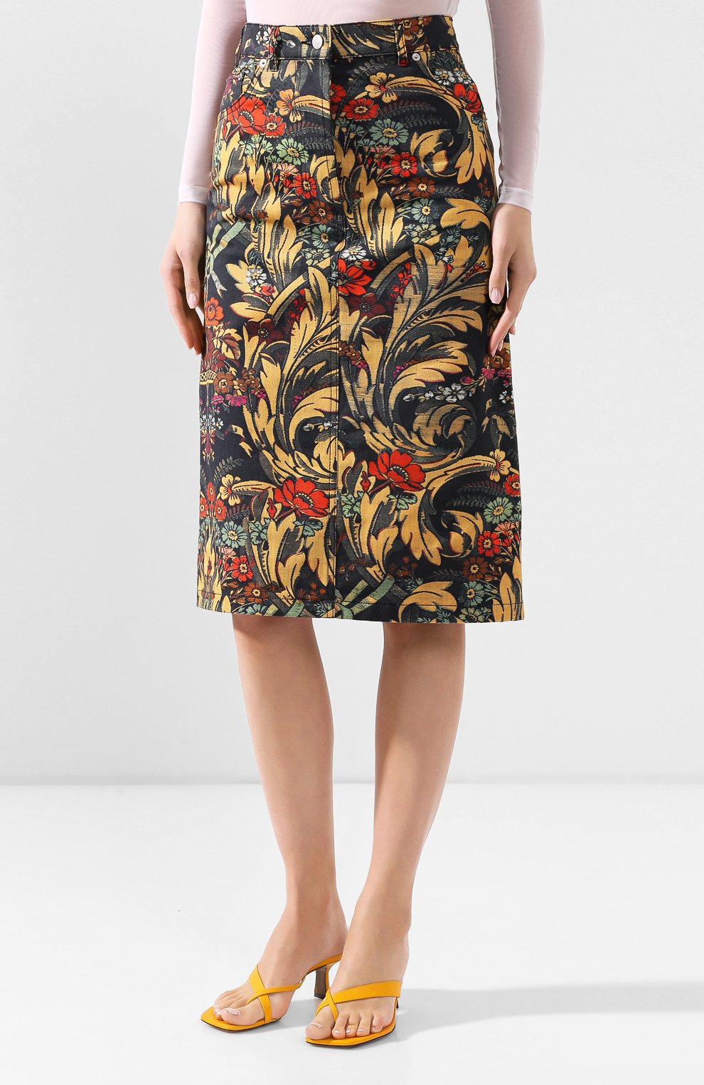 Хлопковая юбка DRIES VAN NOTEN, арт. 201-10882-9426, фото 3