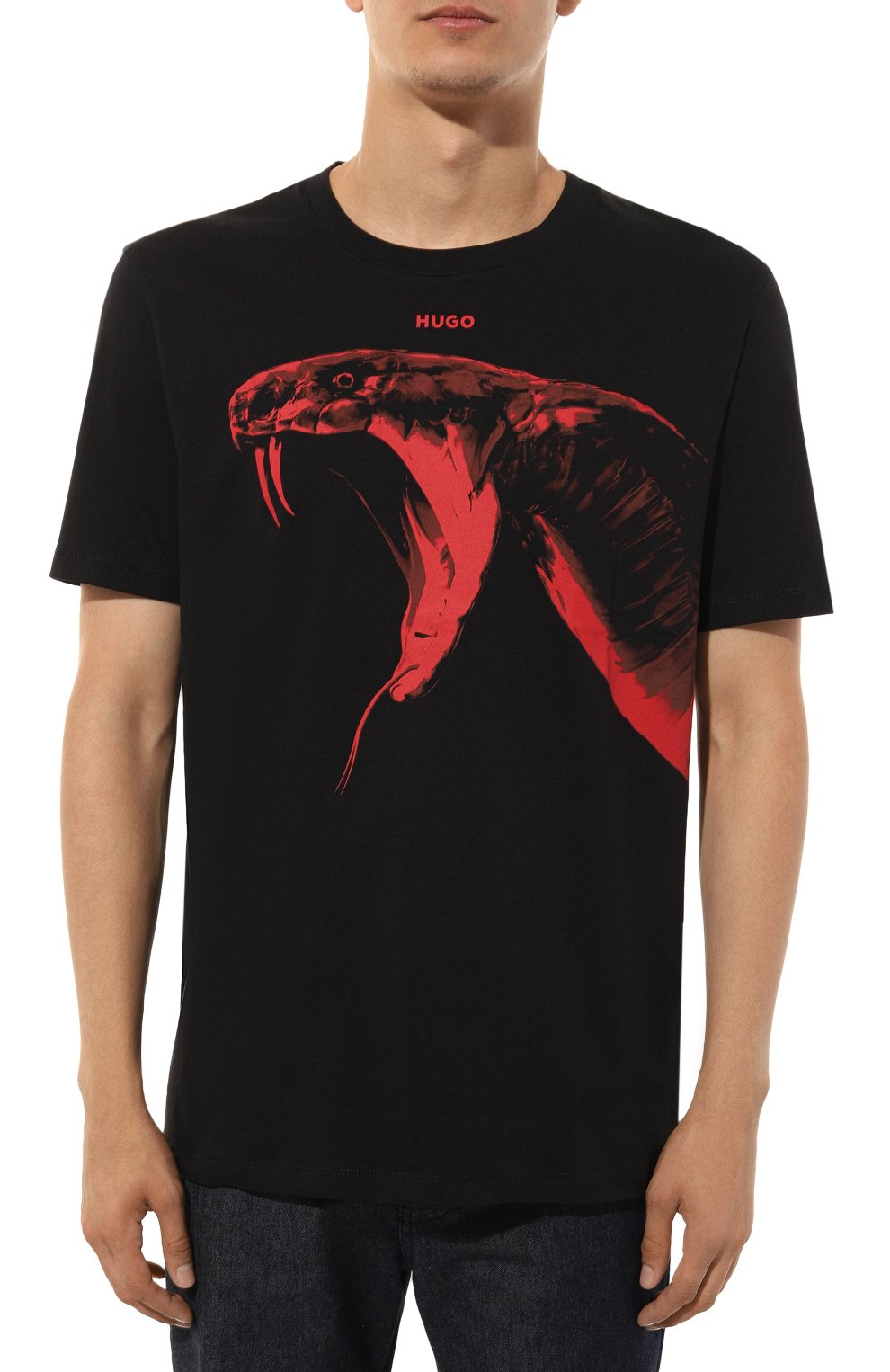 Хлопковая футболка HUGO, арт. 50519013, фото 3