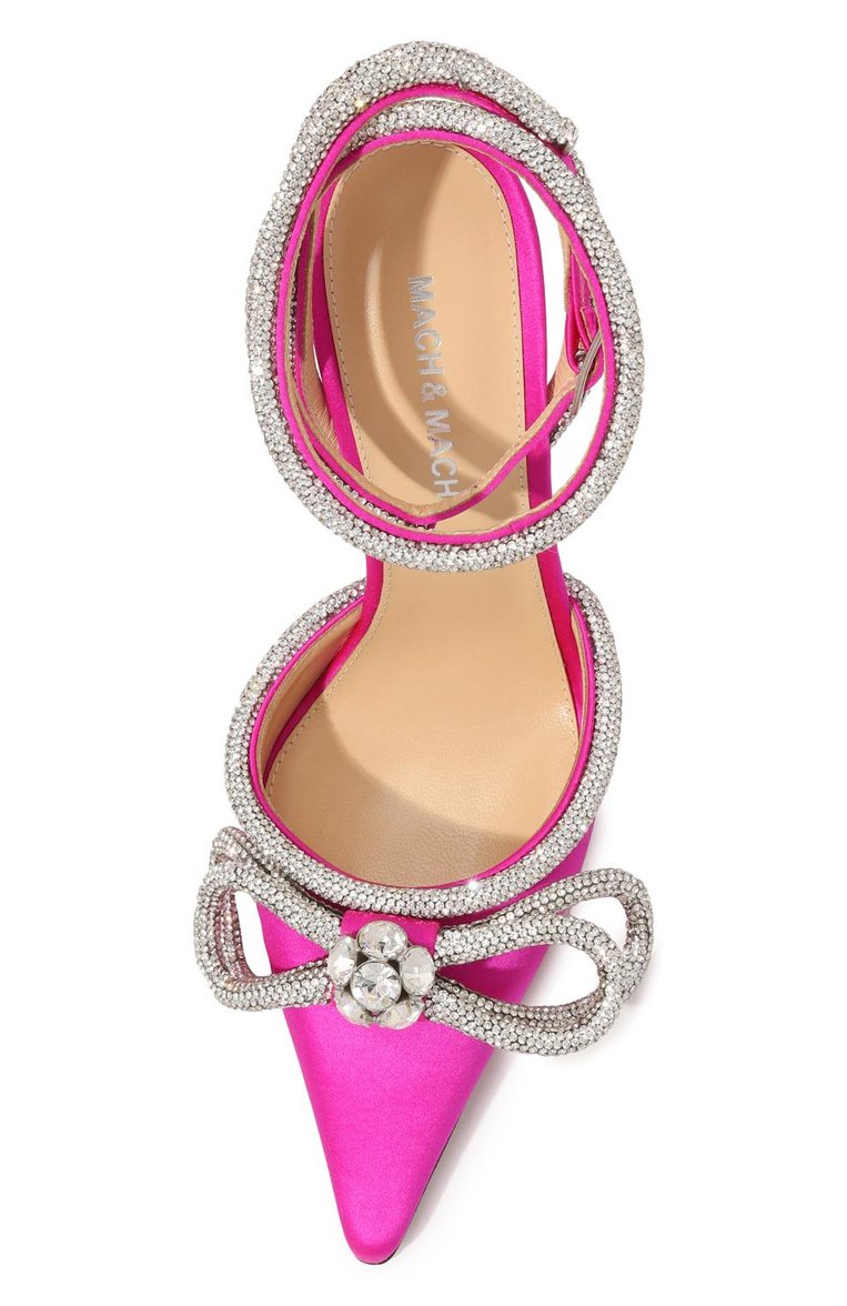 Текстильные туфли double bow 110 MACH & MACH, арт. R212101 FUCHSIA, фото 6