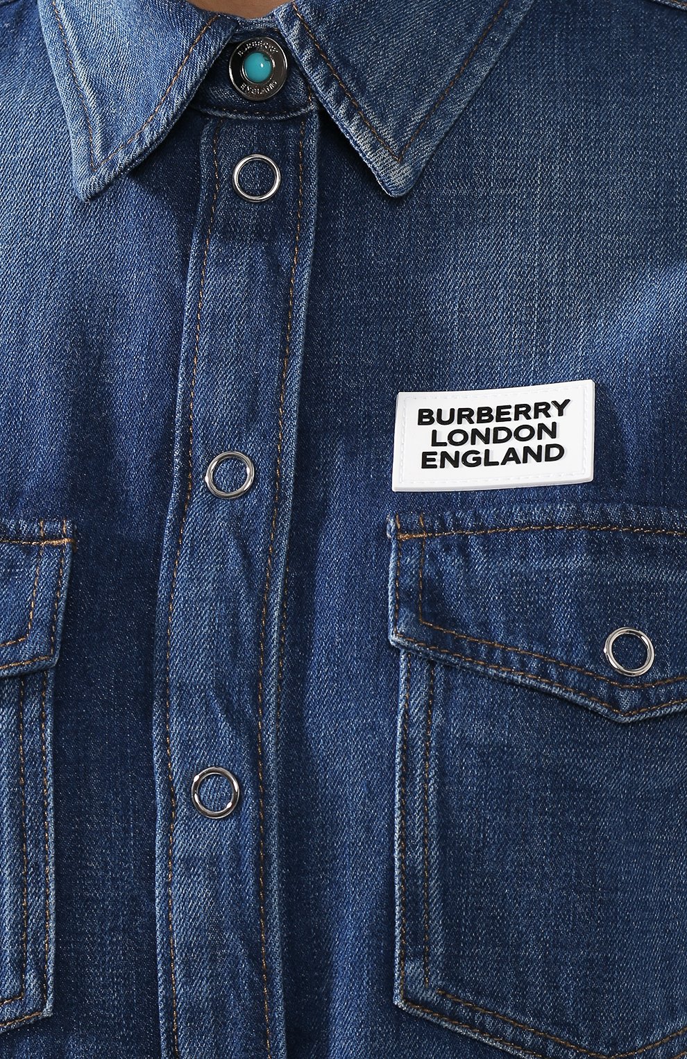 Джинсовая рубашка BURBERRY, арт. 8025253, фото 5