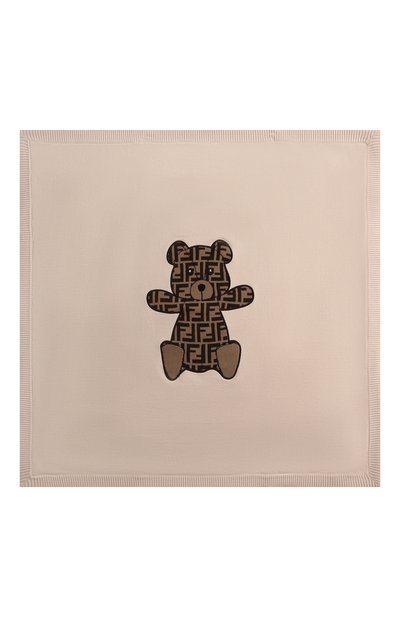 Хлопковый плед FENDI бежевого цвета по цене 62500 руб., арт. BUJ139/A3TE, фото 3 Хлопковый плед FENDI, арт. BUJ139/A3TE, фото 3