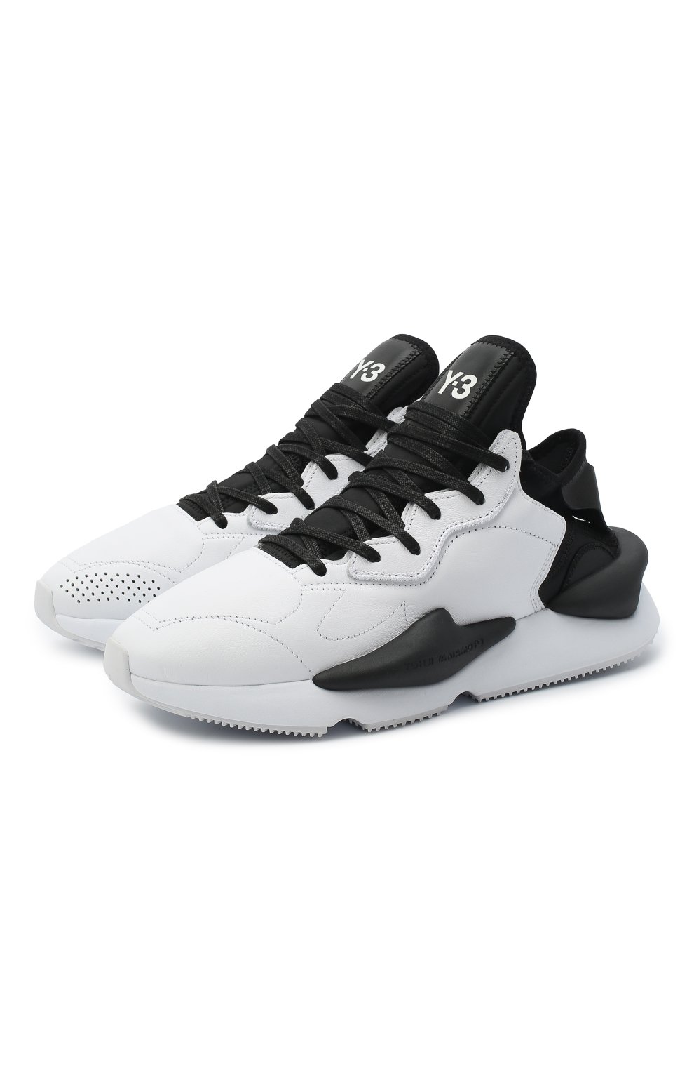 Кожаные кроссовки kaiwa Y-3 черно-белого цвета по цене 44250 руб., арт. FX7280/M, фото 1 Кожаные кроссовки kaiwa Y-3, арт. FX7280/M, фото 1