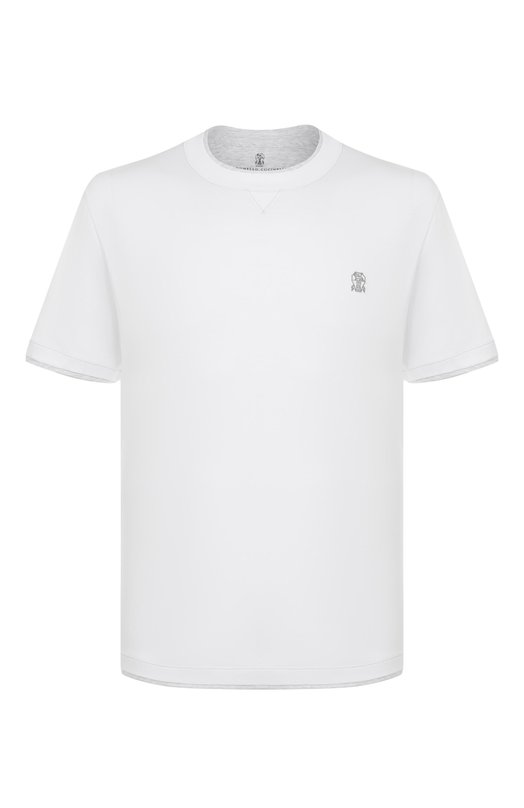 Хлопковая футболка Brunello Cucinelli M0B137451W Белый M0B137451W