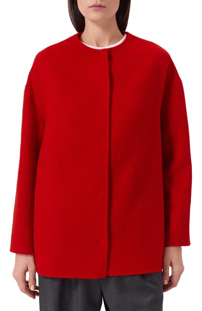 Полупальто из шерсти и кашемира LOULOU DE SAISON красного цвета по цене 91950 руб., арт. GI0, фото 3 Полупальто из шерсти и кашемира LOULOU DE SAISON, арт. GI0, фото 3